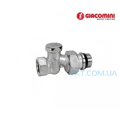 Кран Giacomini R17TG отсечной прямой с системой антипротечки
