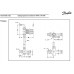 DANFOSS присоединительный элемент 013G3363 RA-K (RA-KW) для подключения с низу