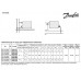 Кран DANFOSS запорный угловой RLV–20 003L0145