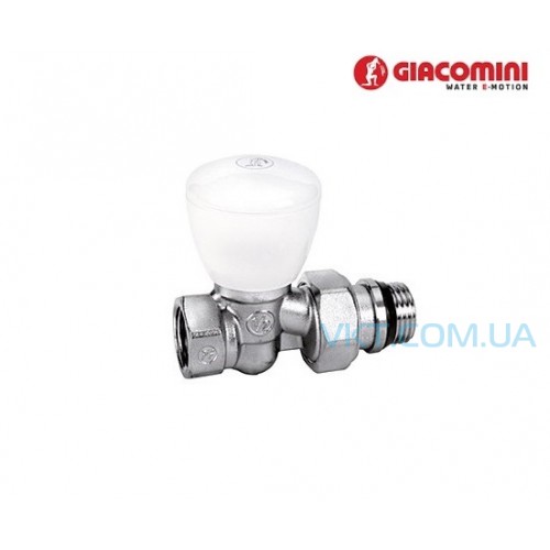 Кран Giacomini R6TG 1/2" верхний прямой с системой антипротечки